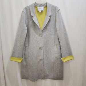Carolina Belle Montreal Long Gray Duster Coatigan Buttons Pockets, X-Large